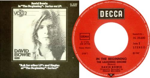 David Bowie Laughing Gnome 7\" イタリア Deram DAVID BOWIE - THE LAUGHING GNOME - 45 RPM ITALY 1973 - DERAM
